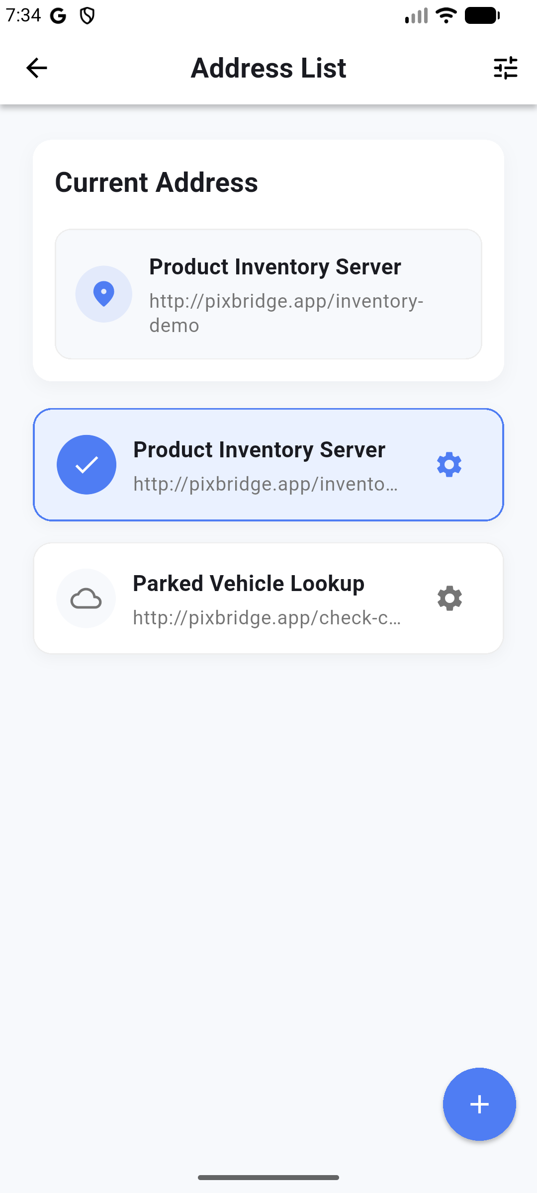 PixBridge app screenshot 2